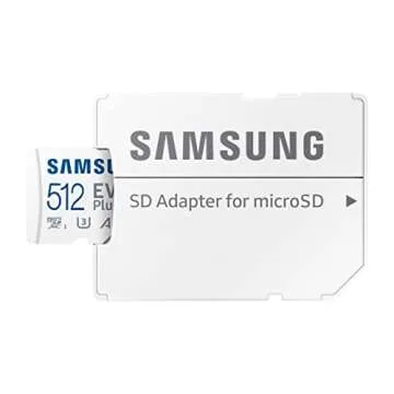 SAMSUNG EVO Plus w/ SD Adaptor 512GB Micro SDXC, Up-to 130MB/s, Expanded Storage for Gaming Devices,...