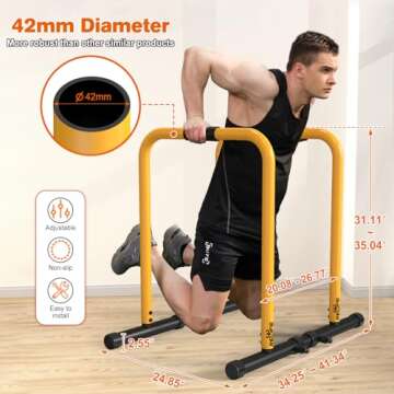 RELIFE REBUILD YOUR LIFE Dip Station Functional Heavy Duty Dip Stands Fitness Workout Dip bar Station Stabilizer Parallette Push Up Stand