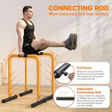 RELIFE REBUILD YOUR LIFE Dip Station Functional Heavy Duty Dip Stands Fitness Workout Dip bar Station Stabilizer Parallette Push Up Stand