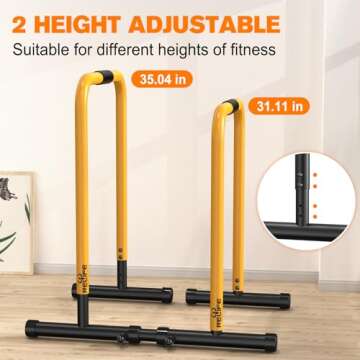 RELIFE REBUILD YOUR LIFE Dip Station Functional Heavy Duty Dip Stands Fitness Workout Dip bar Station Stabilizer Parallette Push Up Stand