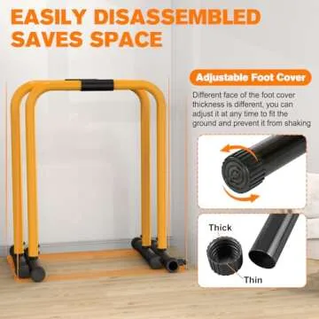 RELIFE REBUILD YOUR LIFE Dip Station Functional Heavy Duty Dip Stands Fitness Workout Dip bar Station Stabilizer Parallette Push Up Stand