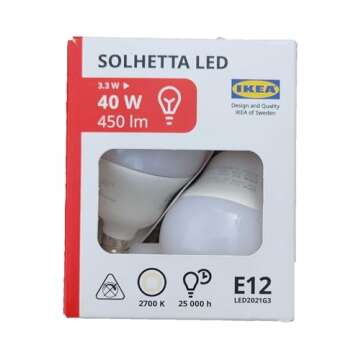 Ikea E12 400 Lumen LED Light Bulb 5 Watt - Pack of 2