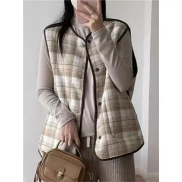 CUFEZN Women's Reversible Fuzzy Sherpa Fleece Vest