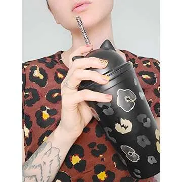 Leopard Print Reusable Plastic Straws - 20 Pack