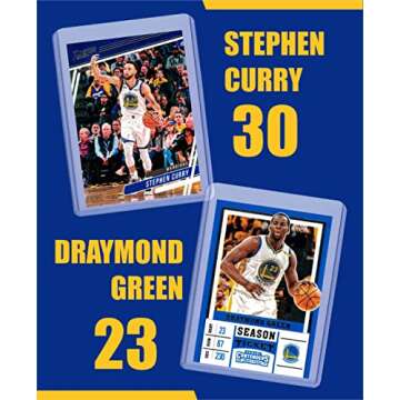 Golden State Warriors Card (6) Basketball Cards: Stephen Curry, Draymond Green, Klay Thompson, Jorda...