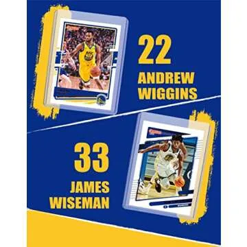 Golden State Warriors Card (6) Basketball Cards: Stephen Curry, Draymond Green, Klay Thompson, Jordan Poole, Andrew Wiggins, James Wiseman ASSORTED Trading Cards Bundle