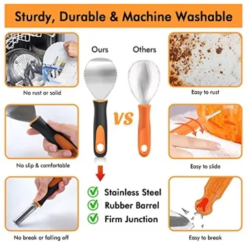 Pumpkin Carving Kit with Tools and Stencils