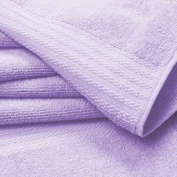 GLAMBURG Ultra Soft 8-Piece Towel Set - 100% Pure Ringspun Cotton, Contains 2 Oversized Bath Towels 27x54, 2 Hand Towels 16x28, 4 Wash Cloths 13x13 - Ideal for Everyday use, Hotel & Spa - Purple