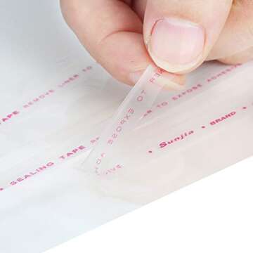 100 Pack 12" x 18" Thick Clear Resealable Cellophane Self Adhesive Seal Plastic Poly Bags Durable Self-Sealing OPP Bags 1.6Mil Heavy Duty Packaging T-Shirts Clothes Clothing Gifts Cello Bag