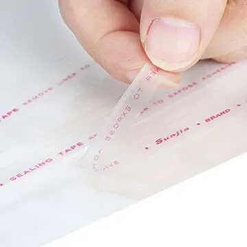 100 Pack 12" x 18" Thick Clear Resealable Cellophane Self Adhesive Seal Plastic Poly Bags Durable Self-Sealing OPP Bags 1.6Mil Heavy Duty Packaging T-Shirts Clothes Clothing Gifts Cello Bag