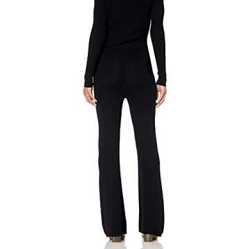 The Drop Women's Ellison Rib Flare Leg Sweater Pant, Black, S