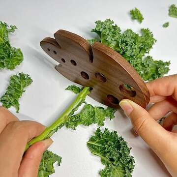 Wooden Herb Stripping Tool for Effortless Herb Preparation