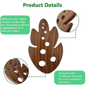 Wooden Herb Stripping Tool for Effortless Herb Preparation
