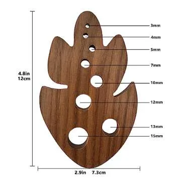 Wooden Herb Stripping Tool for Effortless Herb Preparation