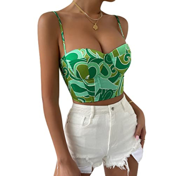 Stylish SOLY HUX Women's Floral Strapless Crop Top