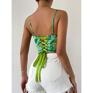 Stylish SOLY HUX Women's Floral Strapless Crop Top