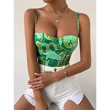 Stylish SOLY HUX Women's Floral Strapless Crop Top