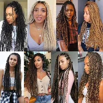 Leeven 2 Packs 24 Inch Copper Red Passion Twist Hair for Butterfly Locs Long Bohemian 350# Water Wave Passion Twists Crochet Braiding Hair 18 Strands/Pack Hot Water Setting Synthetic Braids Hair