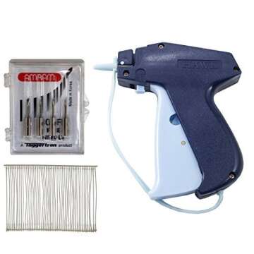 Amram Hawk Fine Tagging Gun for Clothing, Retail Price Tag Attacher, Hawk Fine Tagger, 1,250 Pieces 2-in Attachments and 5 Needles; for Manufacturers, Retail, Consignment, Yard Sales