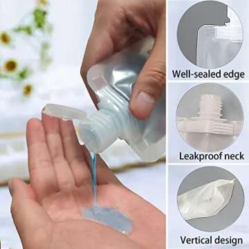 GUXACU 18 PCS Travel Pouches for Toiletries TSA Approved Travel Fluid Makeup Packing Bag Travel Cont...