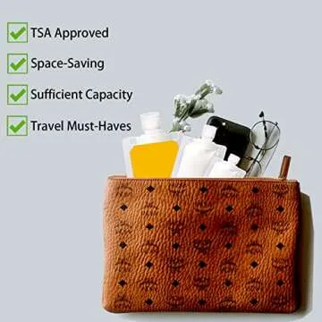 GUXACU 18 PCS Travel Pouches for Toiletries TSA Approved Travel Fluid Makeup Packing Bag Travel Containers for Toiletries Leak Proof Travel Size Toiletries Refillable Cosmetic Containers