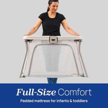 Chicco Alfa Lite Lightweight Travel Playard, Portable Playpen for Babies and Toddlers, Snap-Open/Compact Fold Design, 13 lbs., Baby Travel Essential | Dove/Beige