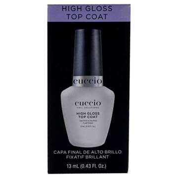 Cuccio Colour High Gloss Nail Top Coat - Developed With UV Absorbers To Help Protect The Nail Colour...