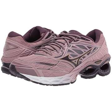 Mizuno Women's Wave Creation 20 Running Shoe, Woodrose - Plum Perfect, 9.5 US