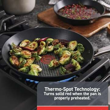 T-fal ProGrade Nonstick Jumbo Cooker W/ Lid & Helper Handle, 5 Quart, Induction, Oven Broiler Safe 500F, Cookware, Non Stick Saute Pan, Deep Frying Pan, Kitchen, Pots and Pans, Dishwasher Safe, Black.