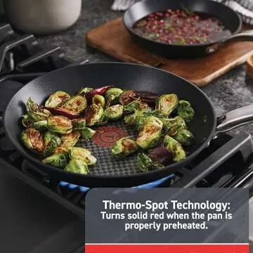 T-fal ProGrade Nonstick Jumbo Cooker W/ Lid & Helper Handle, 5 Quart, Induction, Oven Broiler Safe 500F, Cookware, Non Stick Saute Pan, Deep Frying Pan, Kitchen, Pots and Pans, Dishwasher Safe, Black.