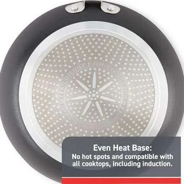 T-fal ProGrade Nonstick Jumbo Cooker W/ Lid & Helper Handle, 5 Quart, Induction, Oven Broiler Safe 500F, Cookware, Non Stick Saute Pan, Deep Frying Pan, Kitchen, Pots and Pans, Dishwasher Safe, Black.