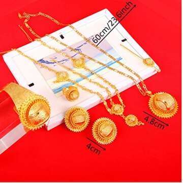 Exquisite 24K Gold Ethiopian Set Jewelry: A Timeless Elegance for Every Occasion