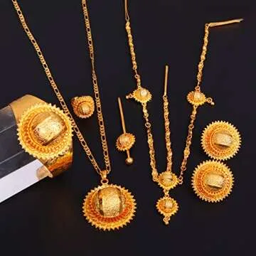 Elegant 24K Gold Ethiopian Jewelry Set for Unique Style