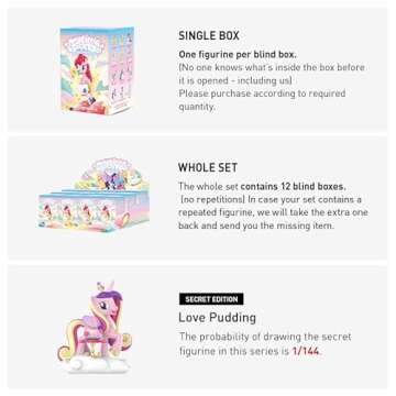 POP MART My Little Pony Leisure Afternoon Series, My Little Pony Blind Box Figures, Random Design Action Figures Collectible Toys Home Decorations, Holiday Birthday Gifts, Single Box