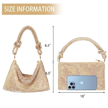 Rhinestone Evening Purse Sparkly Clutch for Women