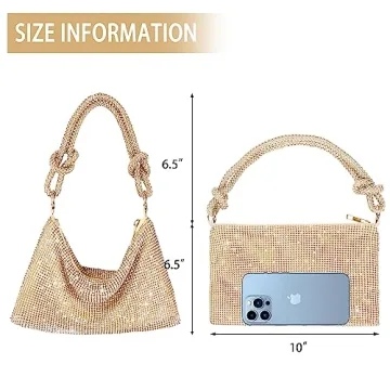 Rhinestone Evening Purse Sparkly Clutch for Women