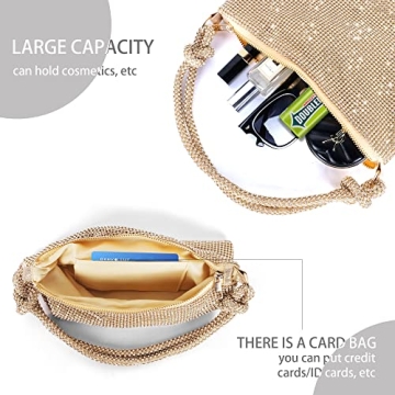 Rhinestone Evening Purse Sparkly Clutch for Women