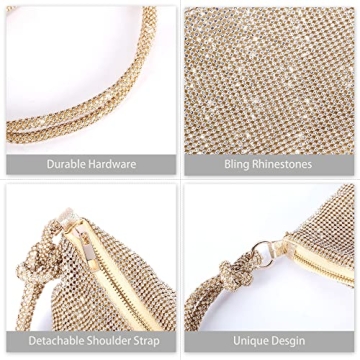 Rhinestone Evening Purse Sparkly Clutch for Women