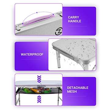 Versatile Nice C Height Adjustable Card Table Portable