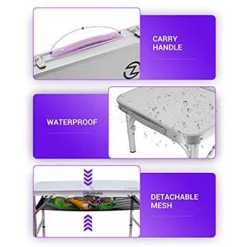 Versatile Nice C Height Adjustable Card Table Portable