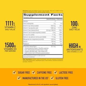 Airborne 1000mg Vitamin C Effervescent Tablets for Immunity