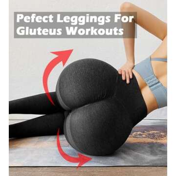 CFR Womens High Waist Leggings Workout Butt Lifting Leggings Booty Scrunch Butt Yoga Pants #0 Black ...