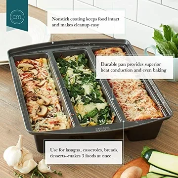 Chicago Metallic Lasagna Trio Pan for Easy Meal Prep