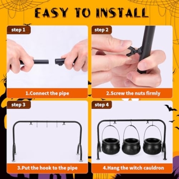 Enchanting Rdogeia Halloween Cauldron Serving Bowls Set