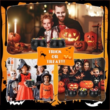 Enchanting Rdogeia Halloween Cauldron Serving Bowls Set