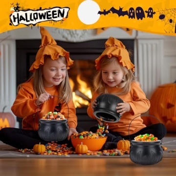 Enchanting Rdogeia Halloween Cauldron Serving Bowls Set
