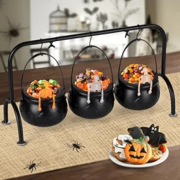 Enchanting Rdogeia Halloween Cauldron Serving Bowls Set