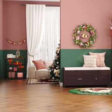 HOMEFORT 4-Tier Shoe Rack Organizer, Shoe Tower for Closet, Shoe Storage Shelf with MDF Top Board, E...