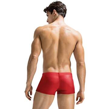 COOFANDY Mens Quick Dry Lightweight Square Leg Cut Trunks Swimwear (with Swim Cap)