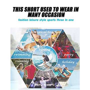 COOFANDY Mens Quick Dry Lightweight Square Leg Cut Trunks Swimwear (with Swim Cap)